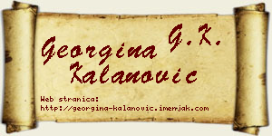 Georgina Kalanović vizit kartica